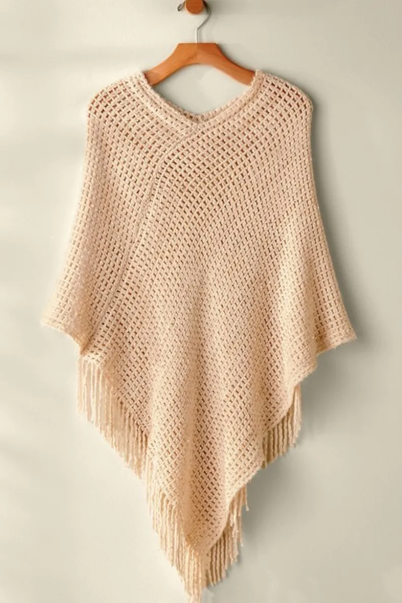 Soft Surroundings Touch Of Sparkle Poncho| Toppers|Jackets & Coats