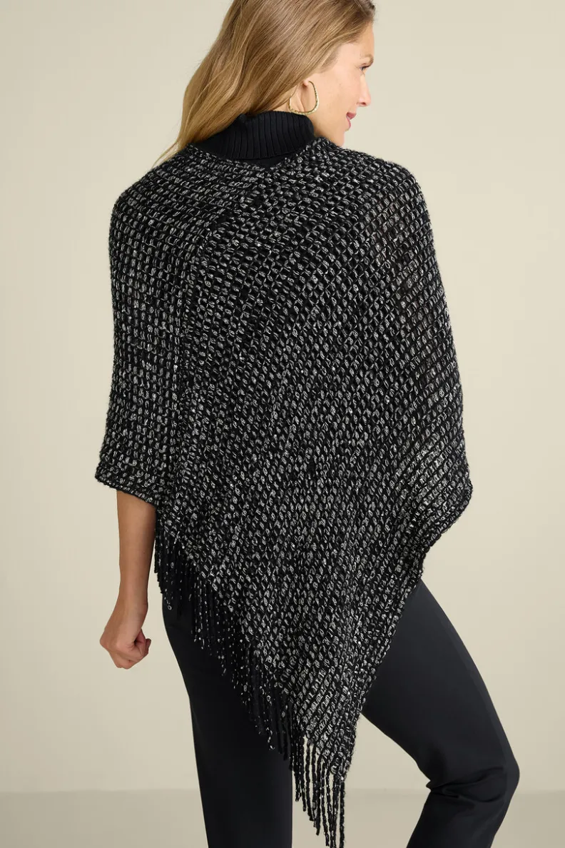 Soft Surroundings Touch Of Sparkle Poncho| Toppers|Jackets & Coats