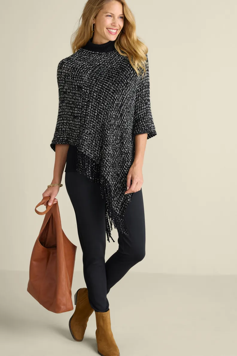 Soft Surroundings Touch Of Sparkle Poncho| Toppers|Jackets & Coats