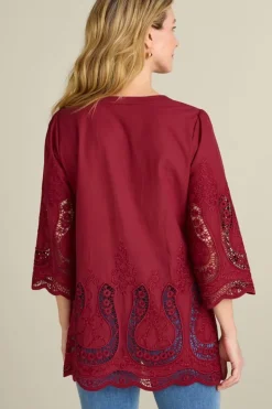 Soft Surroundings Trella Eyelet Top| Tops