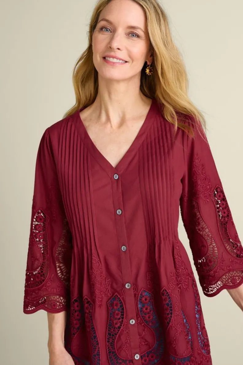 Soft Surroundings Trella Eyelet Top| Tops