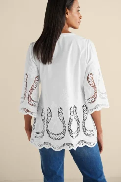 Soft Surroundings Trella Eyelet Top| Tops
