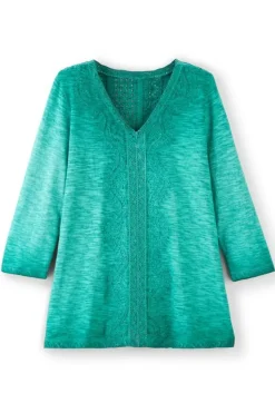 Soft Surroundings Trevi Lace Top| Tops
