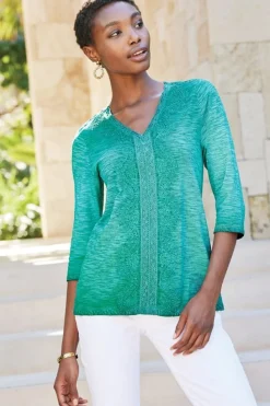 Soft Surroundings Trevi Lace Top| Tops