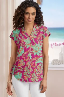 Soft Surroundings Twilight Luau Printed Tunic| Tops
