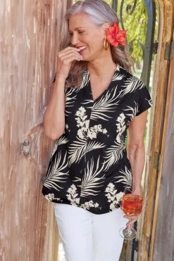 Soft Surroundings Twilight Luau Printed Tunic| Tops