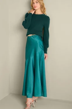 Soft Surroundings Tyla Button Shoulder Sweater| Tops|Sweaters & Cardigans