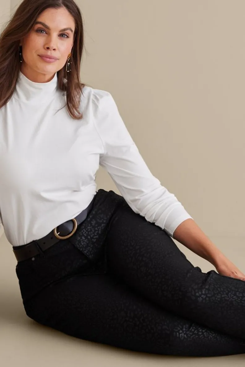 Soft Surroundings Ultimate Denim Animal Straight Leg Jeans| Jeans