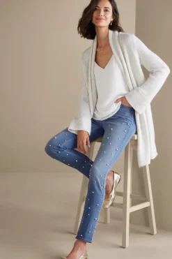 Soft Surroundings Ultimate Denim Pearl Straight Leg Jeans| Jeans
