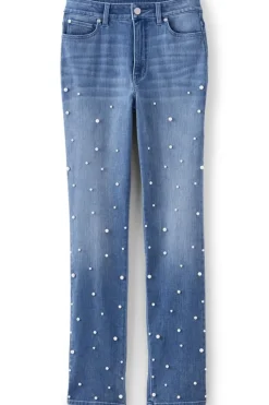 Soft Surroundings Ultimate Denim Pearl Straight Leg Jeans| Jeans