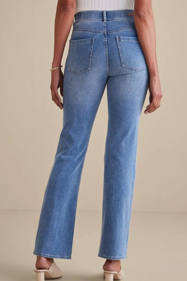 Soft Surroundings Ultimate Denim Pull-On Bootcut Jeans| Jeans