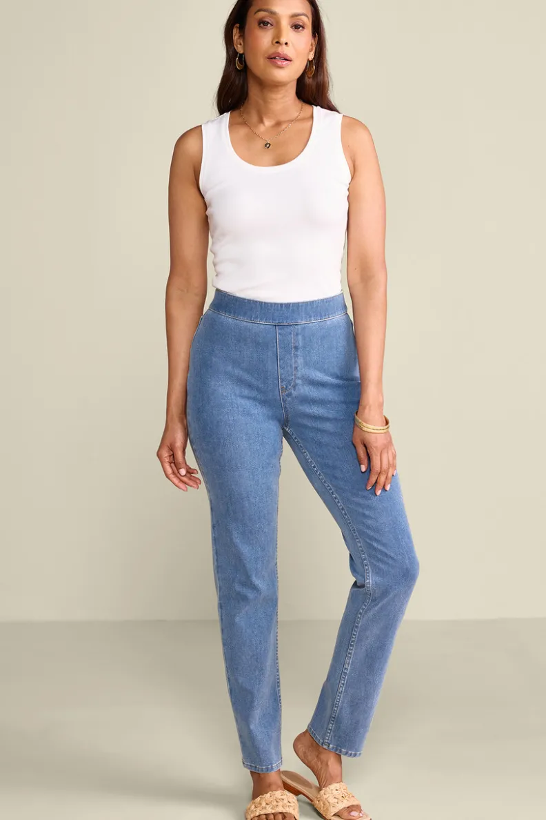 Soft Surroundings Ultimate Denim Pull-On Slim Leg Jeans| Jeans