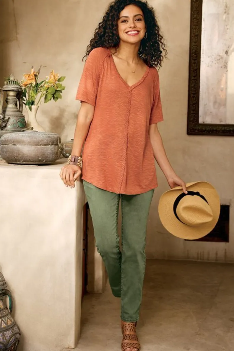 Soft Surroundings Ultimate Denim Pull-On Slim Leg Jeans| Jeans