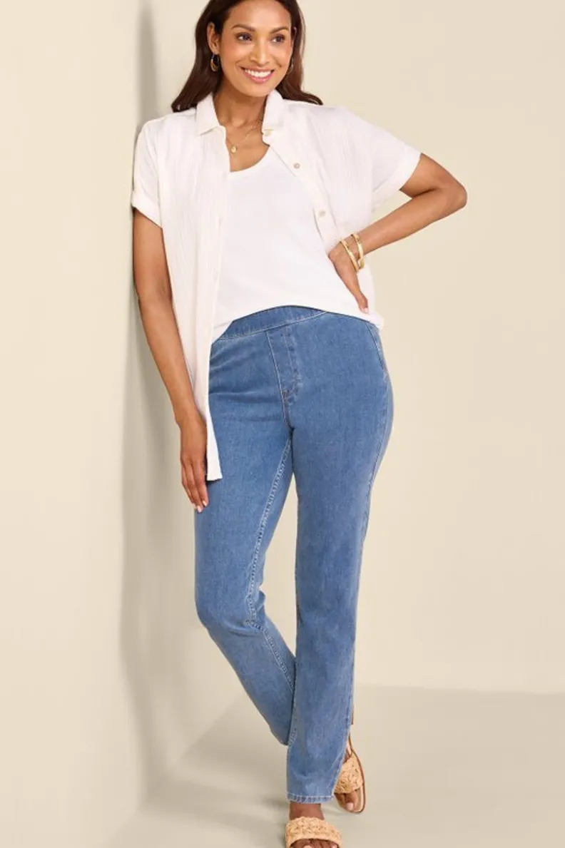 Soft Surroundings Ultimate Denim Pull-On Slim Leg Jeans| Jeans