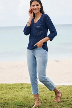 Soft Surroundings Ultimate Denim Slim Leg Crop Jeans| Jeans