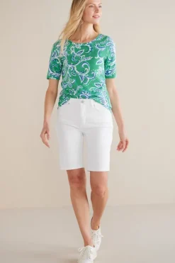 Soft Surroundings Ultimate Denim Slim Leg Shorts| Jeans|Pants