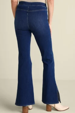 Soft Surroundings Ultimate Denim Slit Hem Flare Jeans| Jeans
