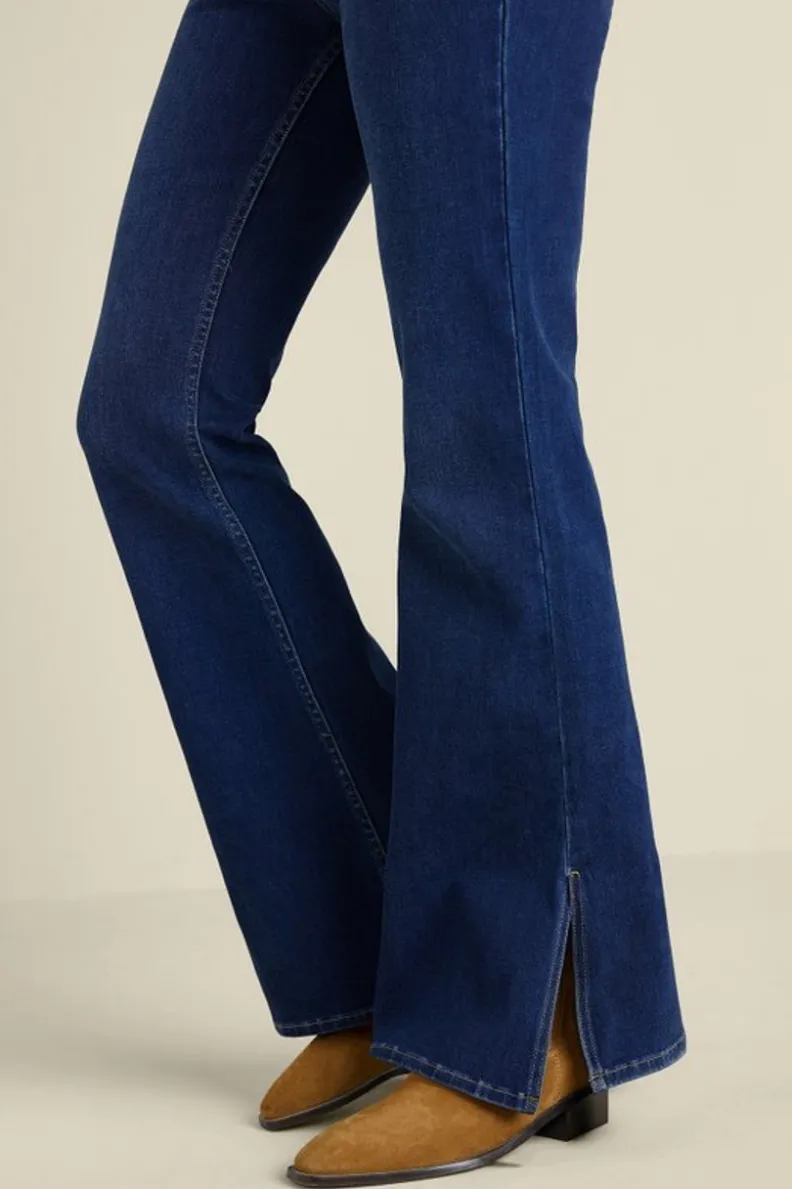 Soft Surroundings Ultimate Denim Slit Hem Flare Jeans| Jeans