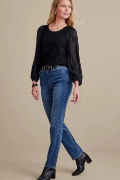 Soft Surroundings Ultimate Denim Straight Leg Jeans| Jeans