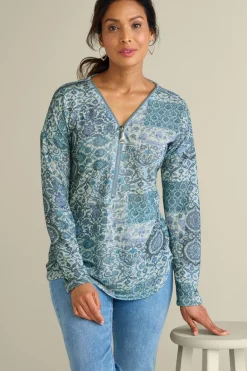 Soft Surroundings Valentina Zip Sweater| Tops|Sweaters & Cardigans