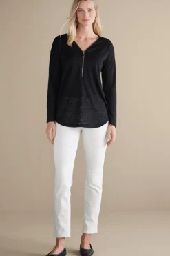 Soft Surroundings Valentina Zip Sweater| Tops|Sweaters & Cardigans