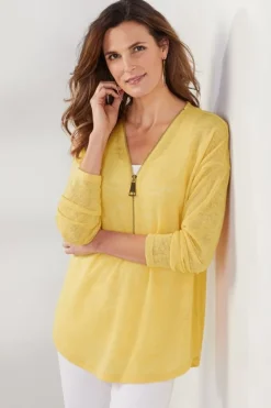 Soft Surroundings Valentina Zip Sweater| Tops|Sweaters & Cardigans