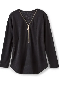 Soft Surroundings Valentina Zip Sweater| Tops|Sweaters & Cardigans