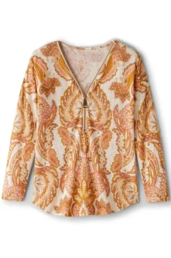 Soft Surroundings Valentina Zip Sweater| Tops|Sweaters & Cardigans