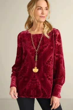 Soft Surroundings Vanetta Velvet Top| Tops