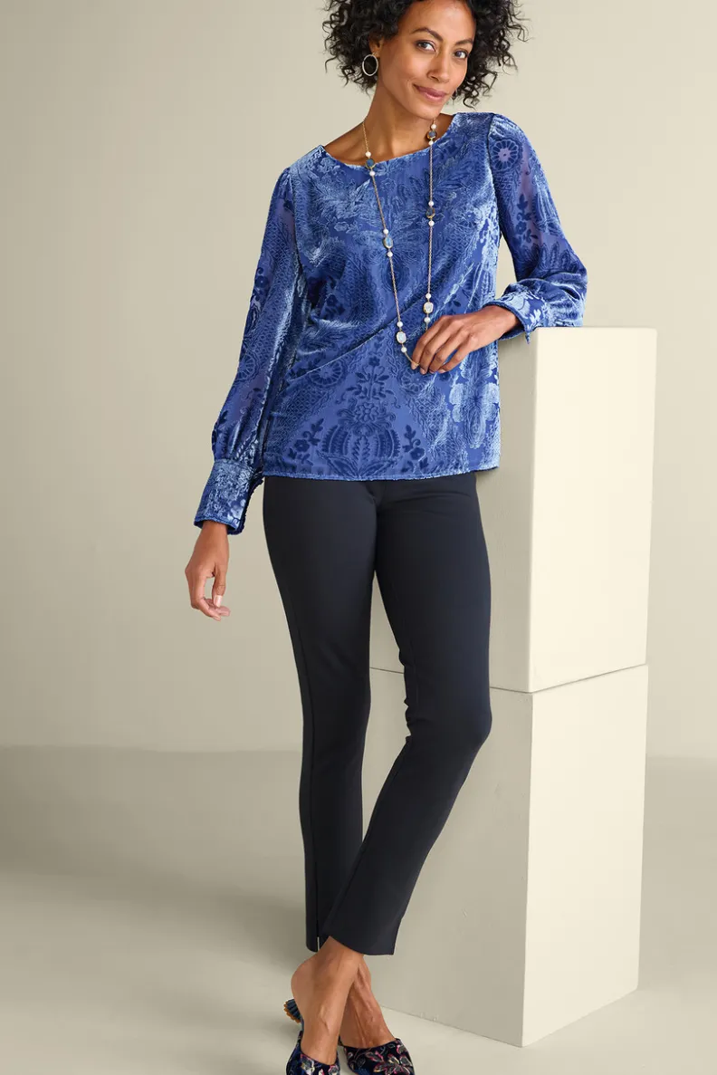 Soft Surroundings Vanetta Velvet Top| Tops