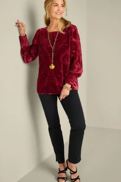 Soft Surroundings Vanetta Velvet Top| Tops