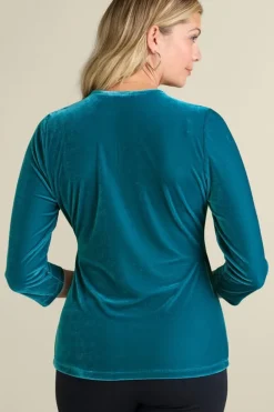 Soft Surroundings Velvet Alyssa Knit Top| Tops