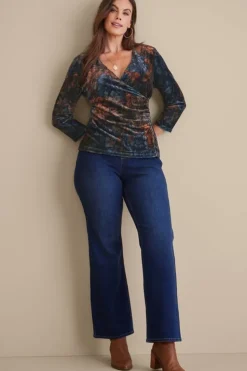 Soft Surroundings Velvet Alyssa Knit Top| Tops