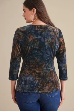 Soft Surroundings Velvet Alyssa Knit Top| Tops
