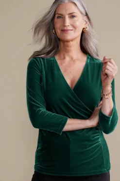 Soft Surroundings Velvet Alyssa Knit Top| Tops