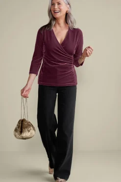 Soft Surroundings Velvet Alyssa Knit Top| Tops