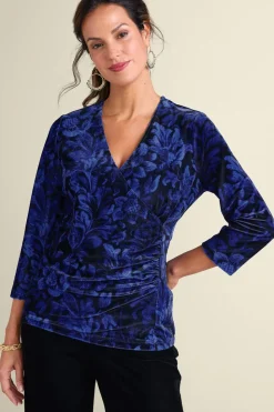 Soft Surroundings Velvet Alyssa Knit Top| Tops