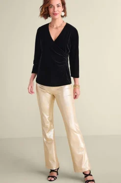 Soft Surroundings Velvet Alyssa Knit Top| Tops