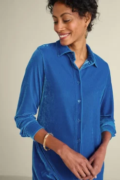 Soft Surroundings Velvet Boyfriend Tunic Shirt| Tops|Tunics & Leggings