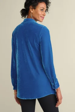 Soft Surroundings Velvet Boyfriend Tunic Shirt| Tops|Tunics & Leggings