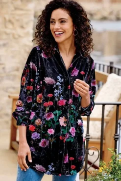 Soft Surroundings Velvet Boyfriend Tunic Shirt| Tops|Tunics & Leggings