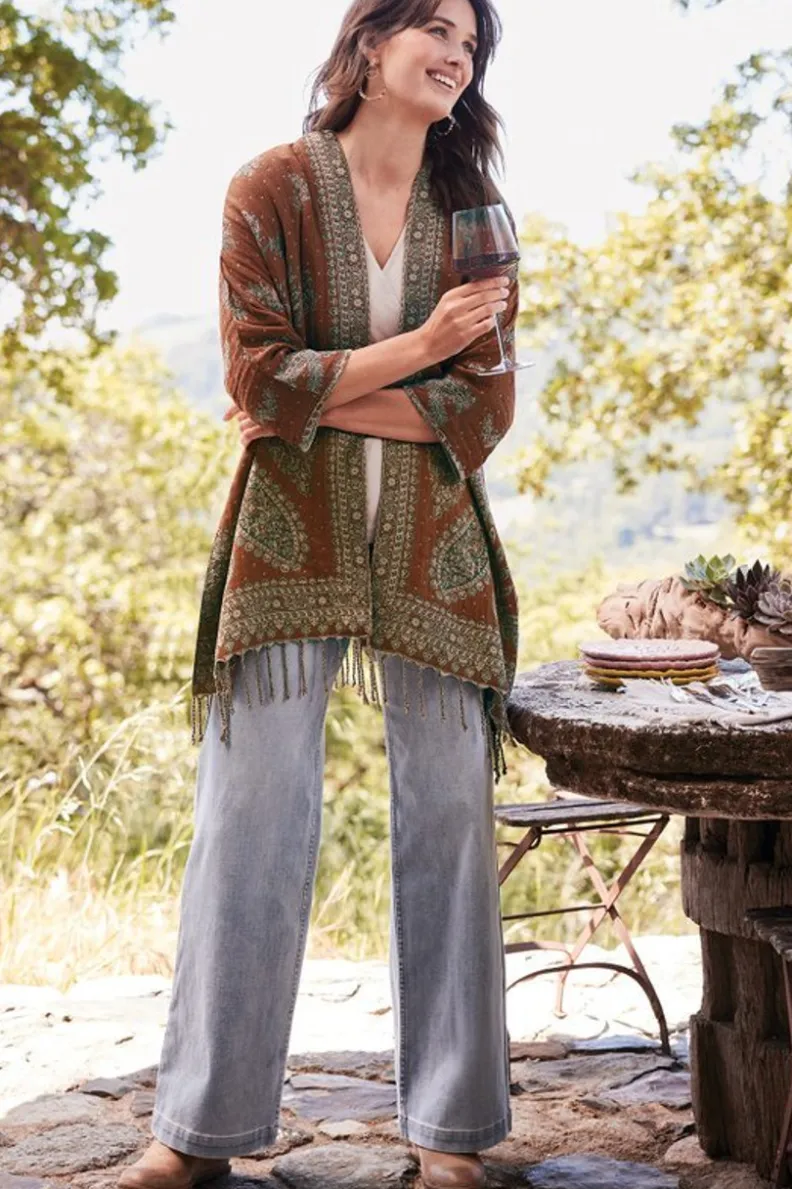 Soft Surroundings Versailles Jacquard Topper| Toppers|Jackets & Coats