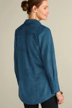 Soft Surroundings Vida Faux Suede Tunic| Tops