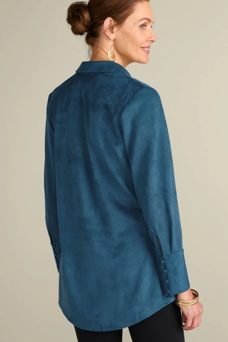 Soft Surroundings Vida Faux Suede Tunic| Tops