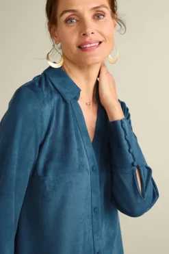 Soft Surroundings Vida Faux Suede Tunic| Tops