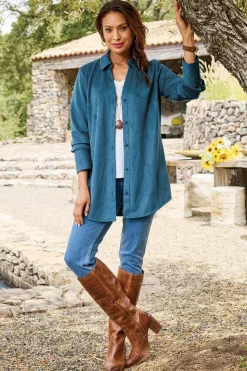 Soft Surroundings Vida Faux Suede Tunic| Tops