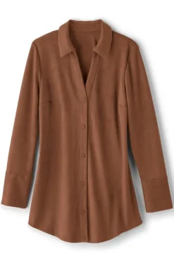 Soft Surroundings Vida Faux Suede Tunic| Tops