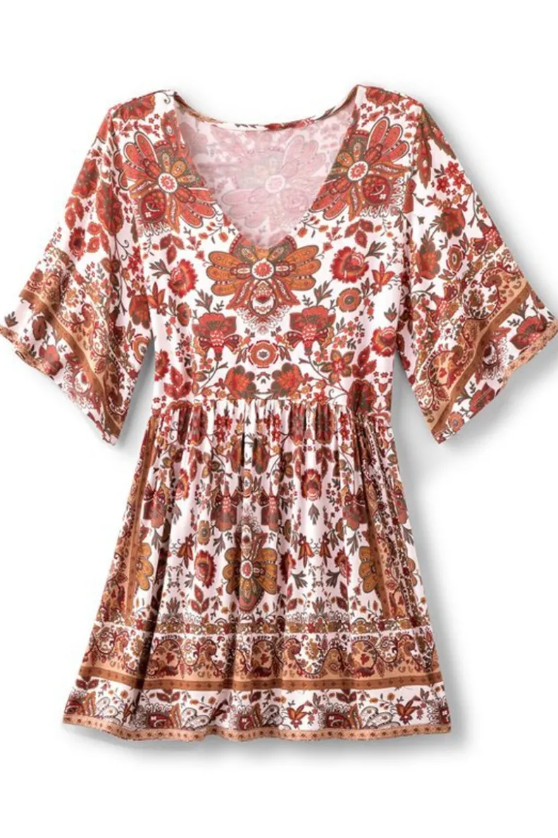 Soft Surroundings Vina Short Sleeve Tunic| Tops|Tunics & Leggings