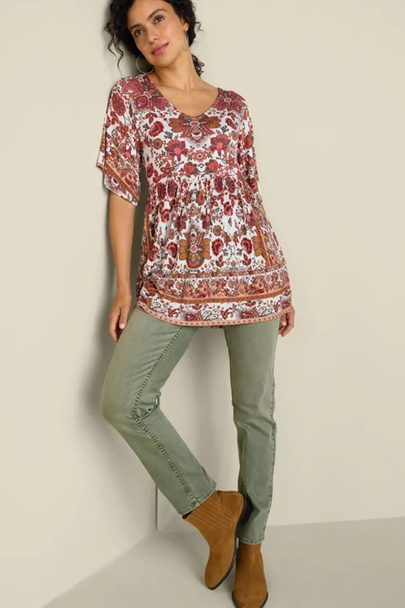 Soft Surroundings Vina Short Sleeve Tunic| Tops|Tunics & Leggings
