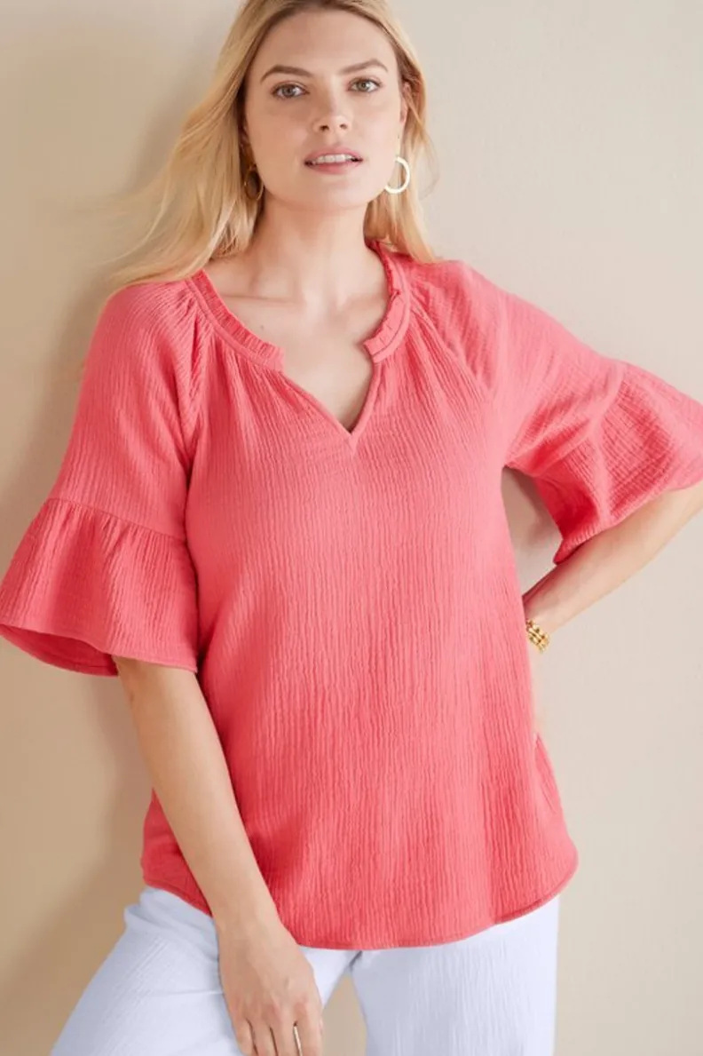 Soft Surroundings Vinka Gauze Pullover| Tops